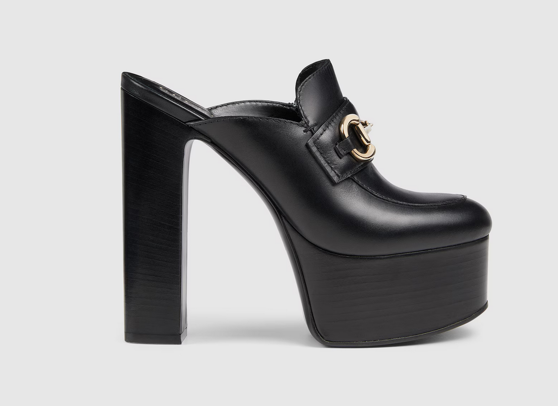 Women's platform mule with Horsebit