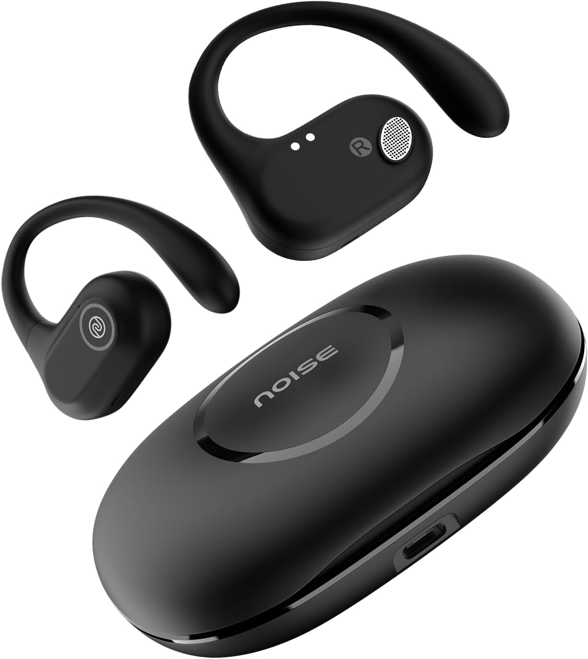 Pure Pods – Wireless Open-Ear (OWS) Earbuds with AirWave Tech, 80H Playtime, Detachab