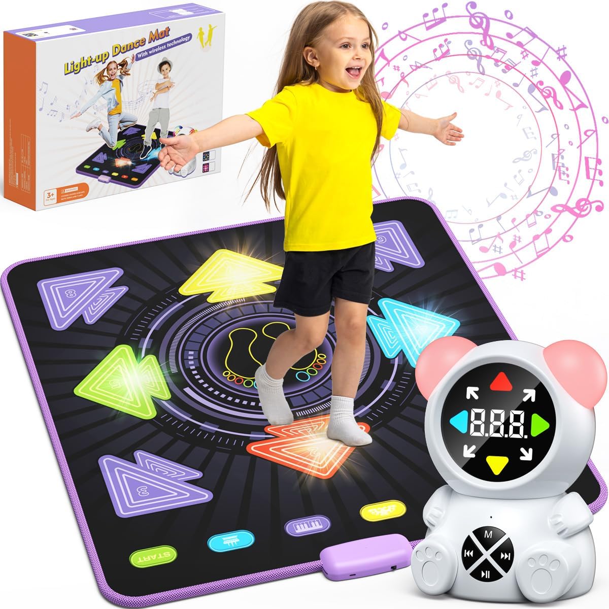 Dance Mat for Kids, Rechargeable Dance Mats for Girls and Boys,