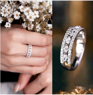 18K ring full diamond