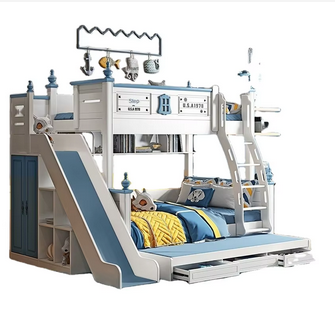Children's high and low bunk bed
