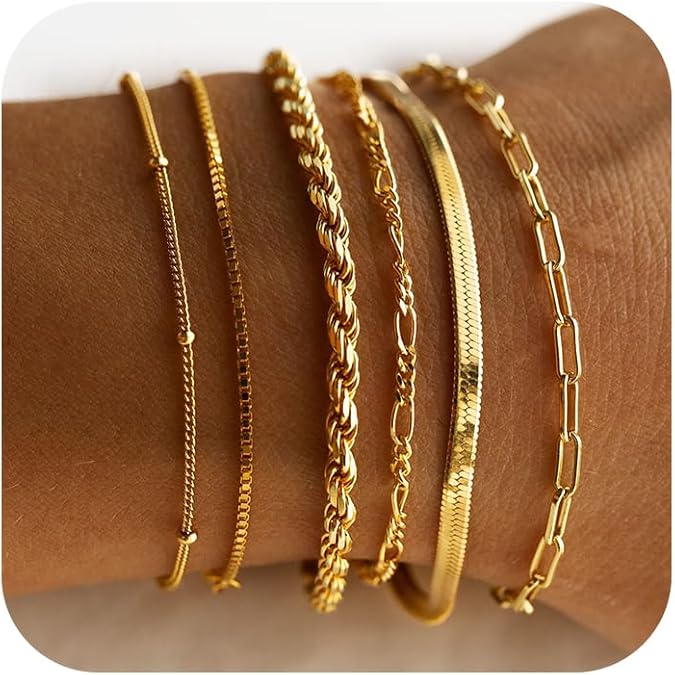 DEARMAY Gold Bracelets for Women Waterproof