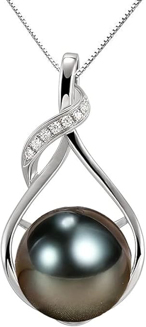 Tahitian Black Pearl Necklace Gift