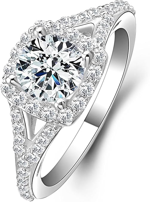 14K White Yellow Gold Plated Cubic Zirconia