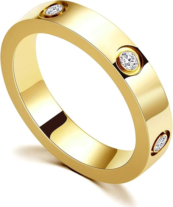 PDWZNBA Love Friendship Ring 18K Gold Silver