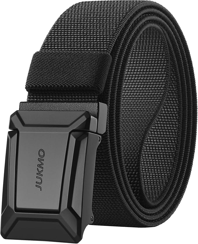 JUKMO Stretch Tactical Belt for Men, Military Work Rigger Hiking 1.5" Elastic