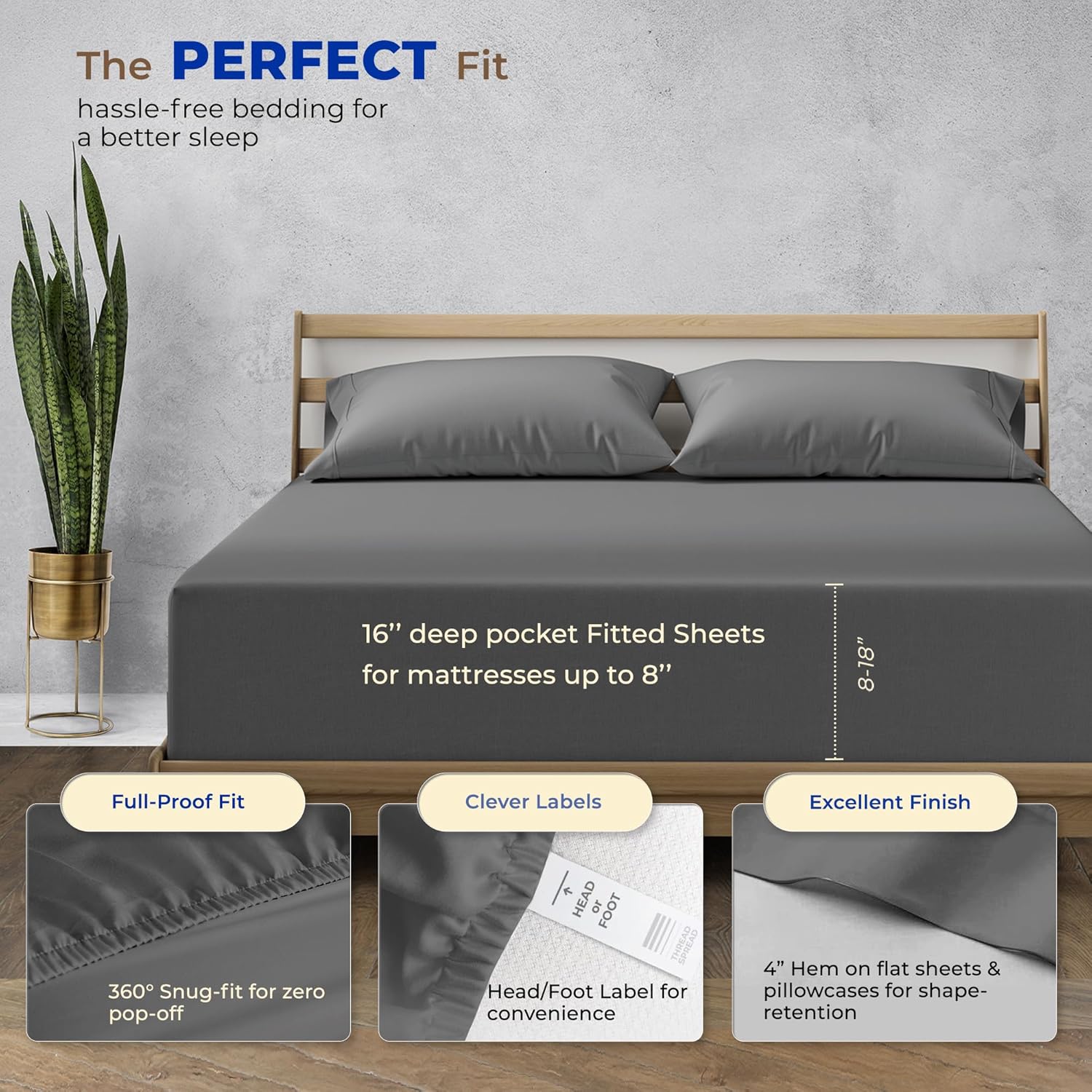 Thread Spread 100% Egyptian Cotton King Size Sheet Set