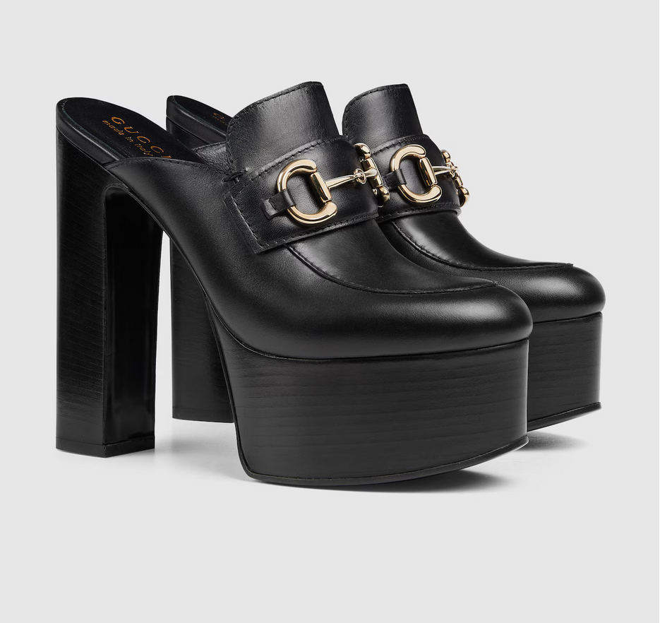 Women's platform mule with Horsebit