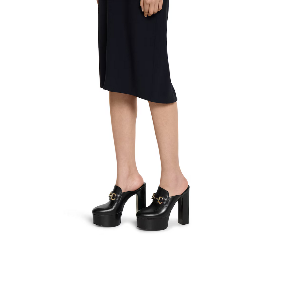 Women's platform mule with Horsebit