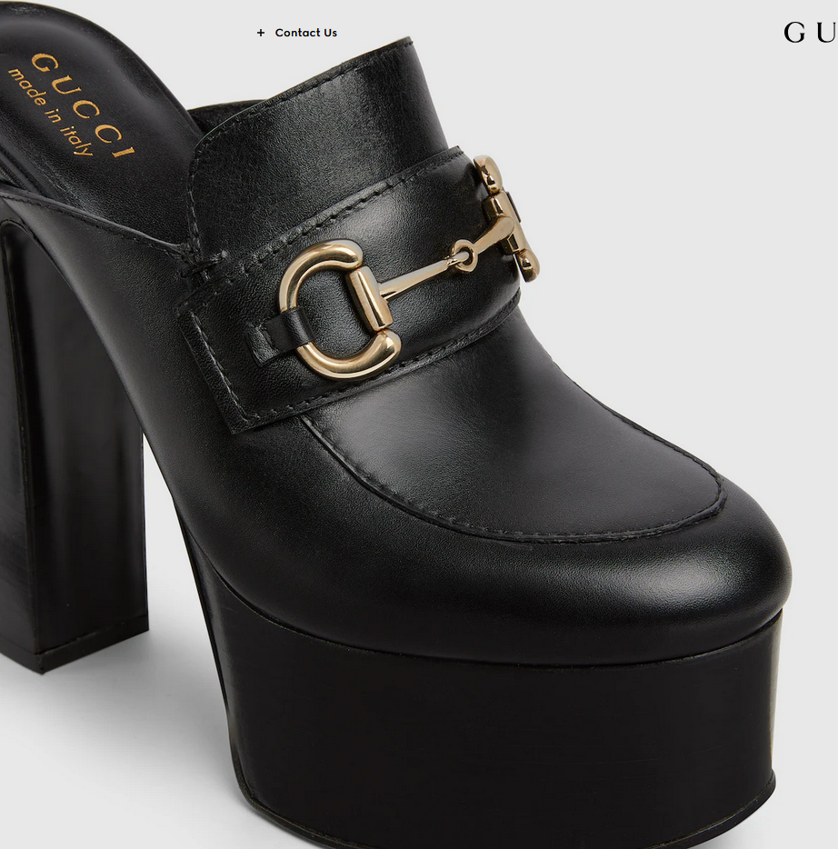 Women's platform mule with Horsebit