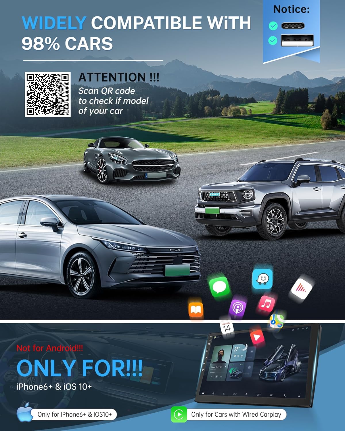Wireless CarPlay Adapter for Apple iPhone