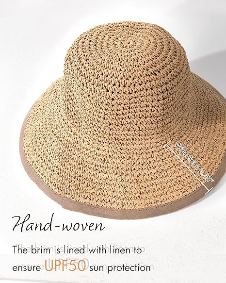FURTALK Summer Straw Beach Sun Hats for Women