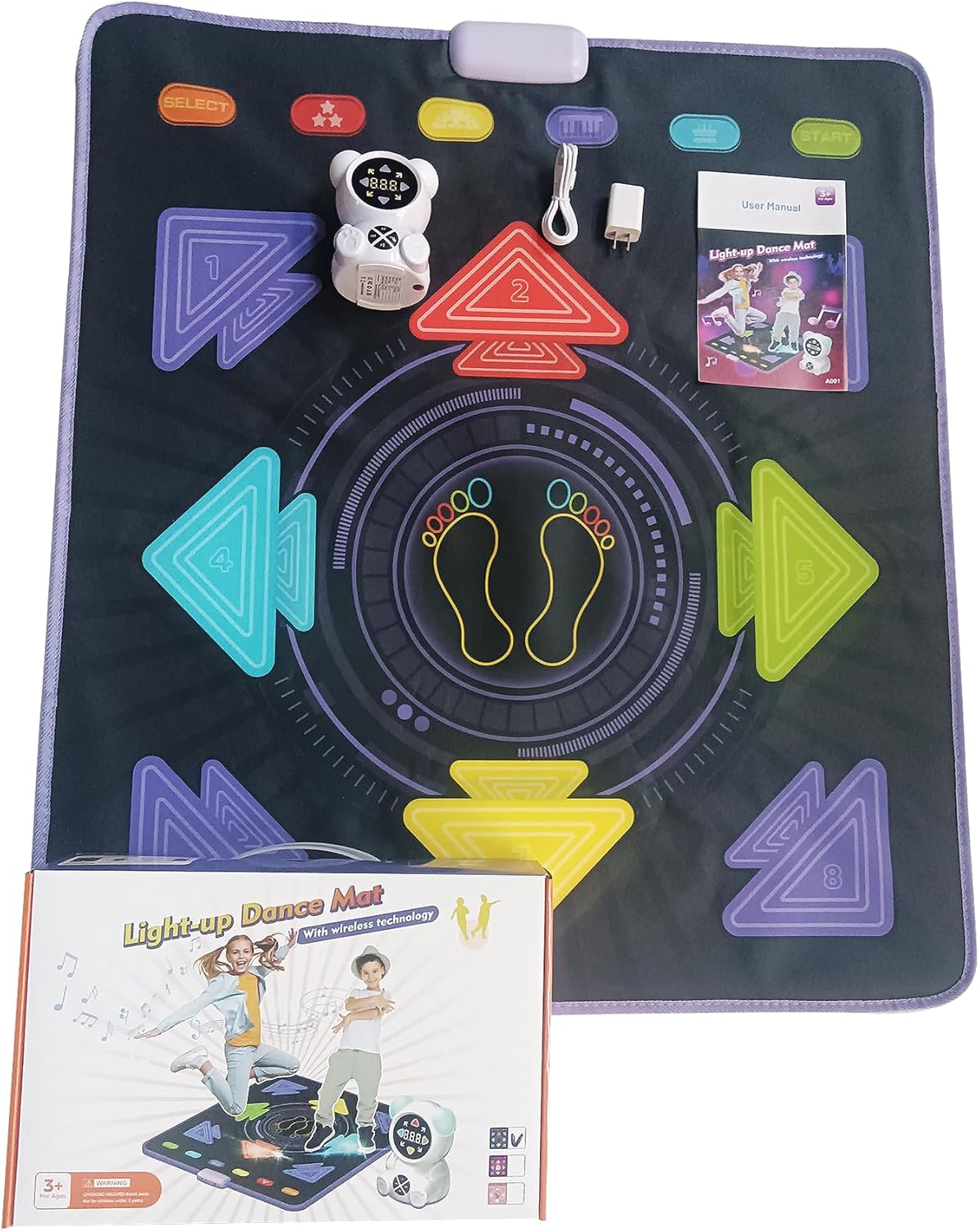 Dance Mat for Kids, Rechargeable Dance Mats for Girls and Boys,