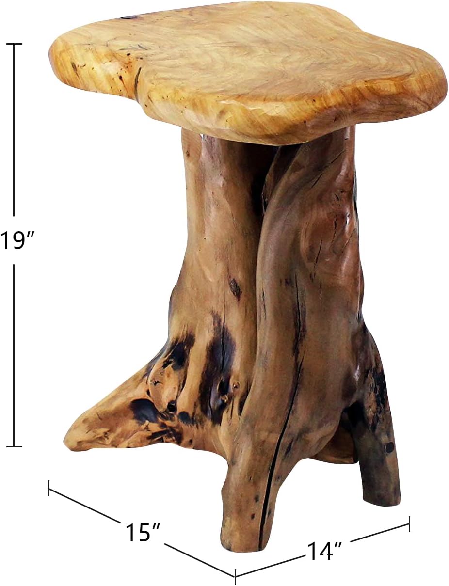 WELLAND Natural Tree Stump Stool