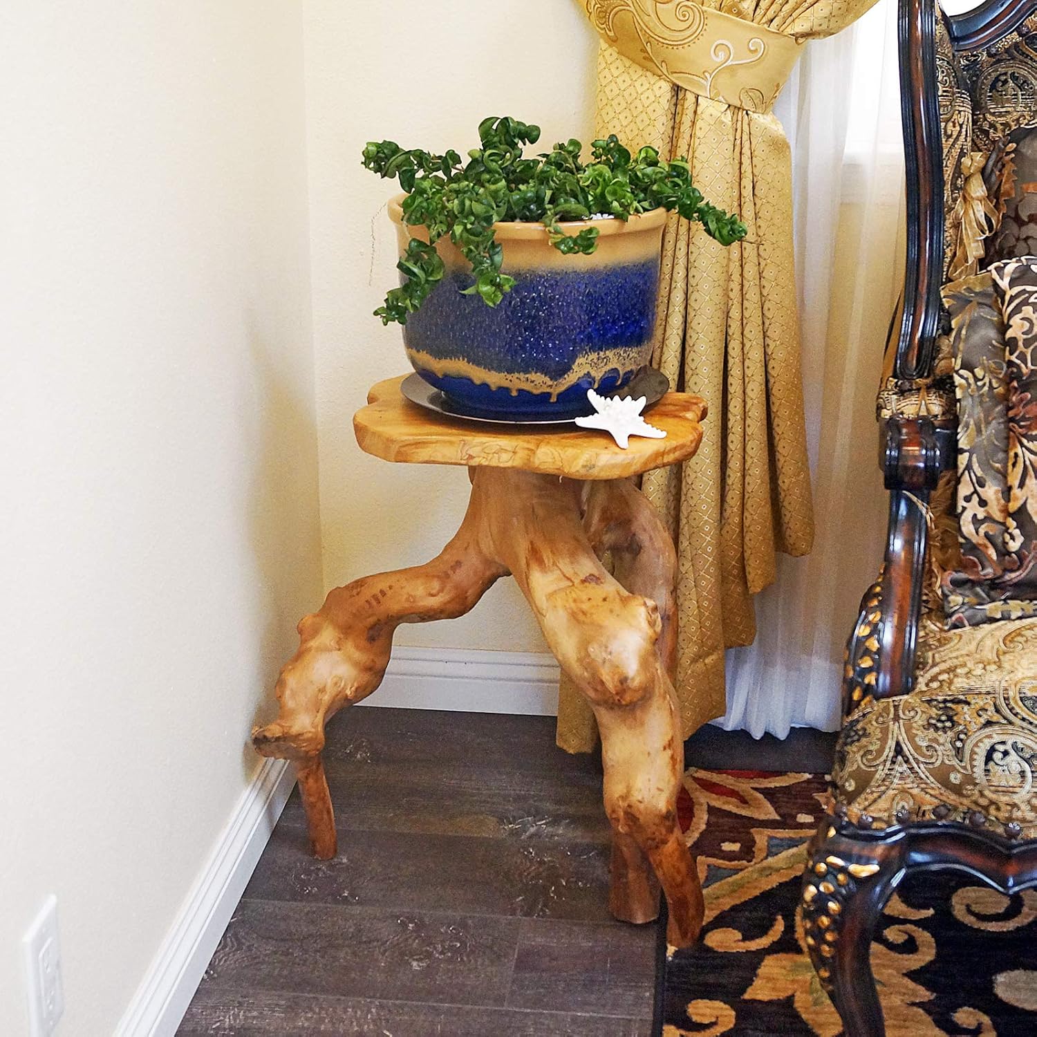 WELLAND Natural Tree Stump Stool