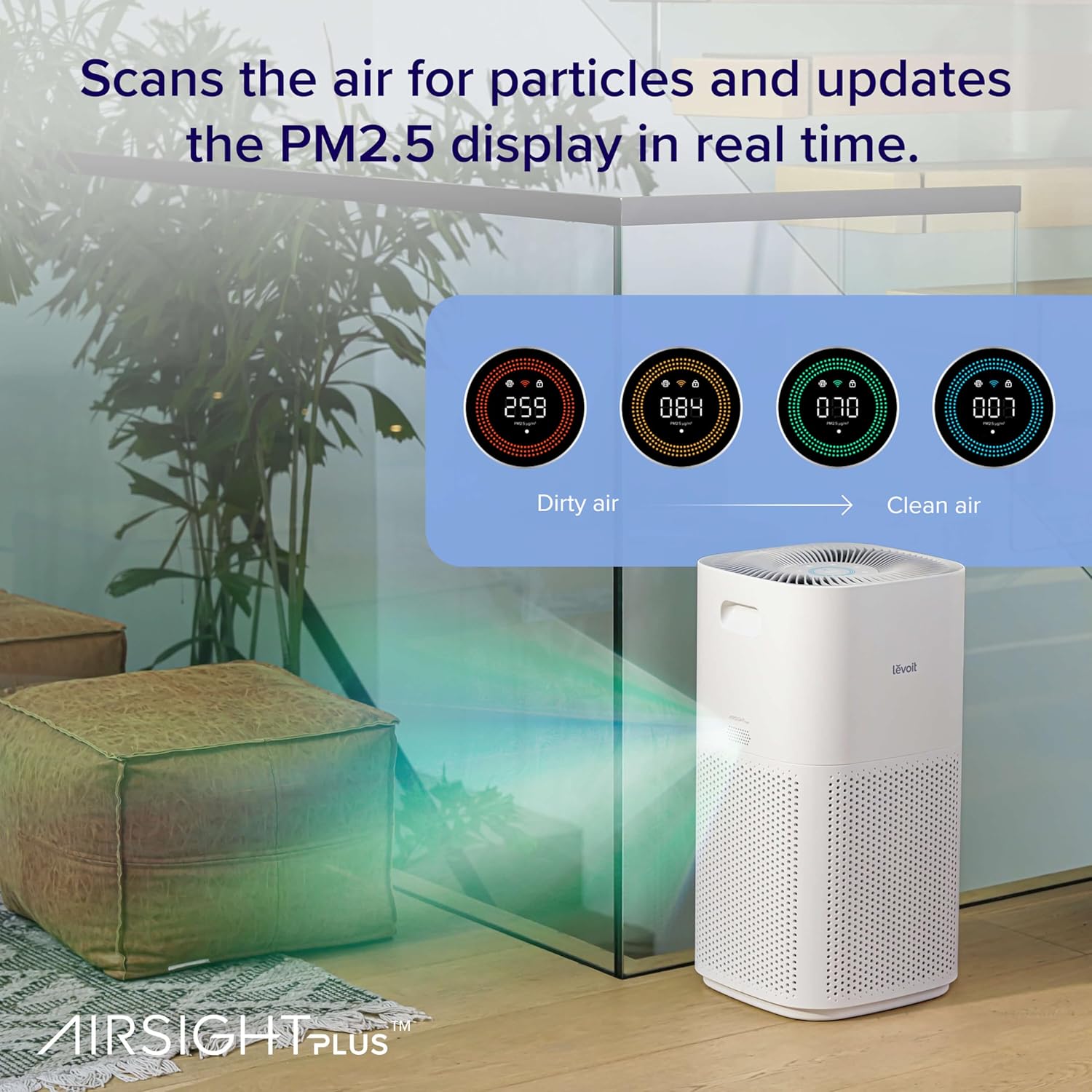 LEVOIT Air Purifiers for Home, Large Room Up to 2933 Ft² With HEPA Sleep Mode