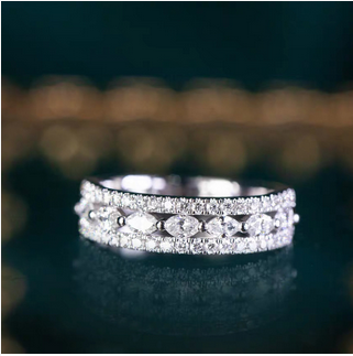 18K ring full diamond