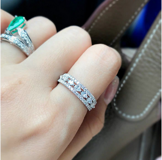 18K ring full diamond