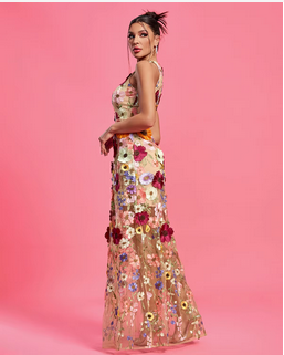 See Through Mesh Maxi Casual Dress