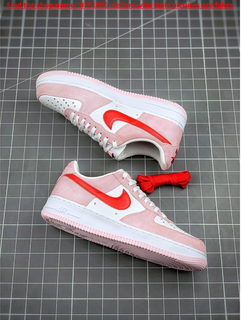 NIKE AIR Force 1 07 QS Valentines Day Pink Red Sports shoes
