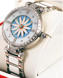 Flywheel Diamond Waterproof Lady's Automatic Mechanical Wristwatch