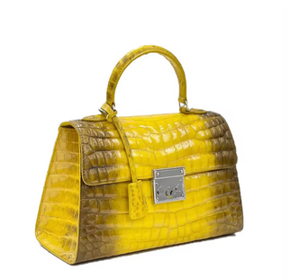 Raw alligator Real precious Crocodile skin Leather Handbag