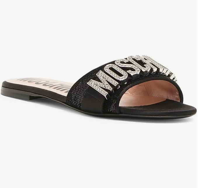 Sequin & Crystal-Embellished Mules