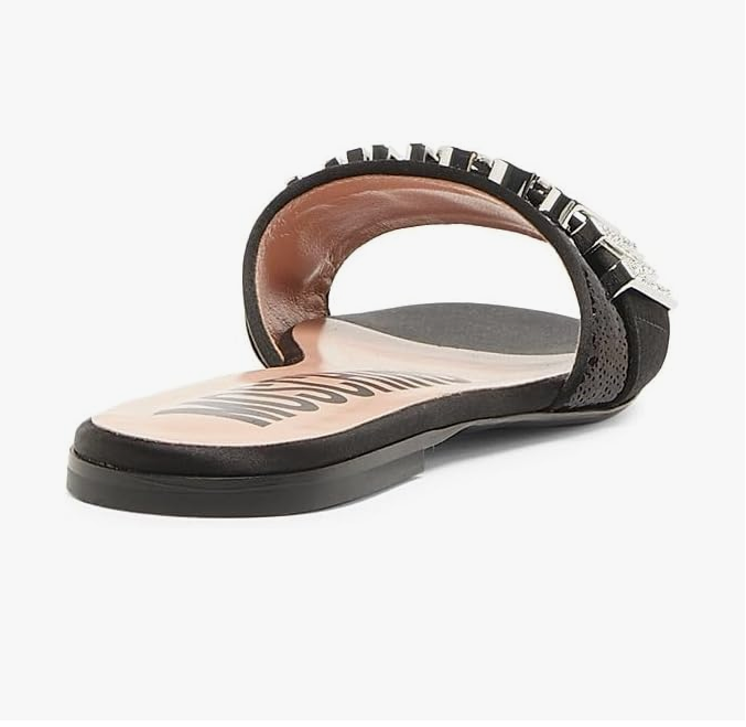 Sequin & Crystal-Embellished Mules