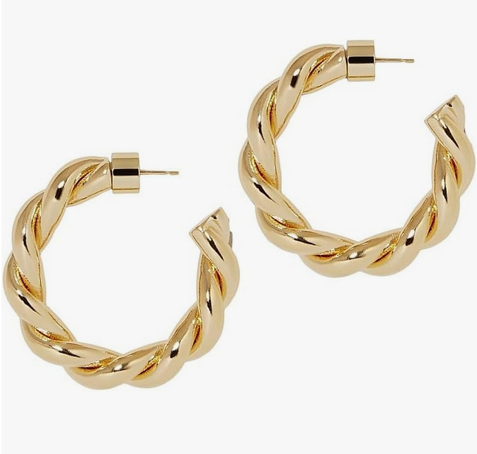 Twisted Lilly 10K Gold-Plated Huggie Earrings