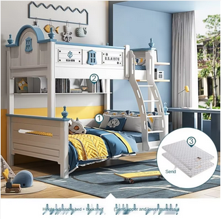 Children's high and low bunk bed