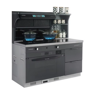 Cooker Hood and Down-Row Integrated Stove