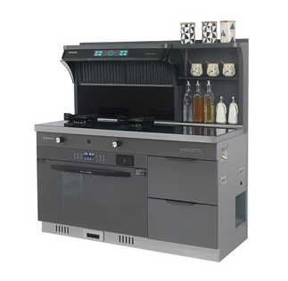 Cooker Hood and Down-Row Integrated Stove