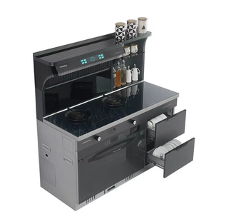 Cooker Hood and Down-Row Integrated Stove