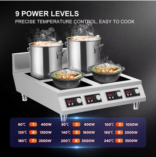 Electric Countertop 4 Burner Quart Table Portable Burner High Power Commercial Cooker