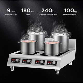 Electric Countertop 4 Burner Quart Table Portable Burner High Power Commercial Cooker