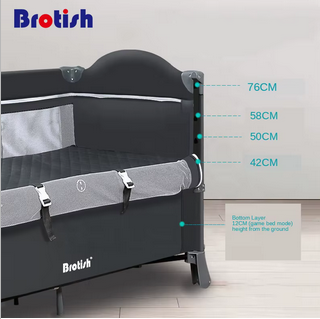 High Quality Foldable Portable Bassinet Crib Cot Safety Travel Bed Baby