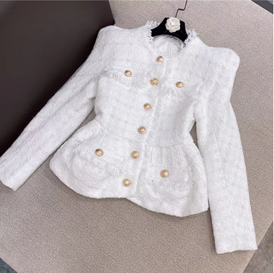 Zeasy OLX024 white bright silk two-piece women and pants set latest coat pant designs two piece clothing