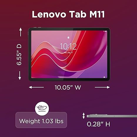 Lenovo Tab M11, 11” Display, MediaTek Helio G88 Octa-Core