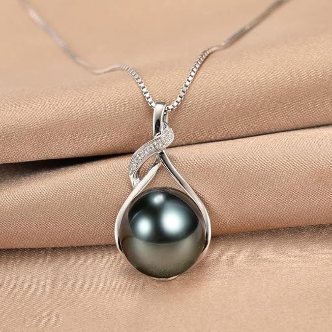 Tahitian Black Pearl Necklace Gift