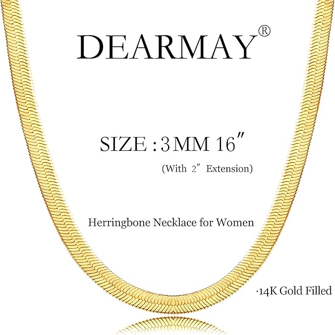 DEARMAY 14K Gold Necklaces for Women