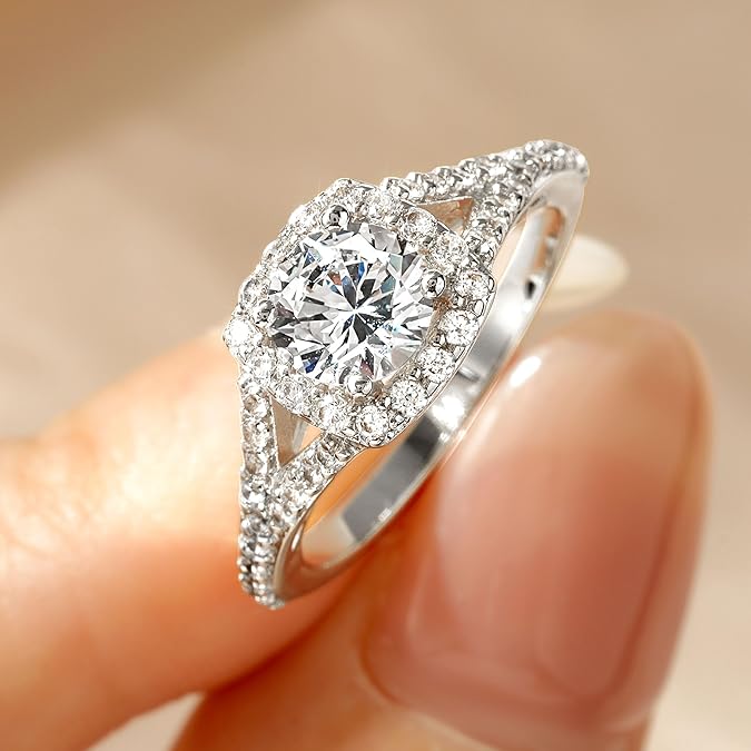 14K White Yellow Gold Plated Cubic Zirconia