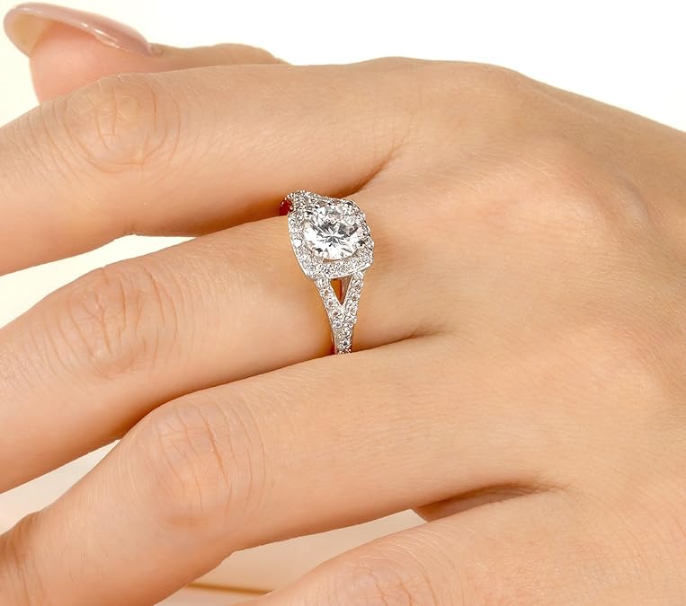 14K White Yellow Gold Plated Cubic Zirconia