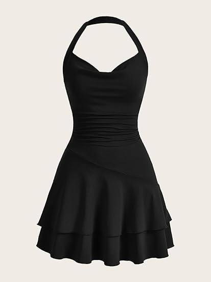 SOLY HUX Cute Halter Mini Dresses