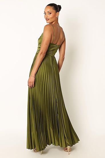 Petal & Pup Women's Naira Pleated Maxi Dress