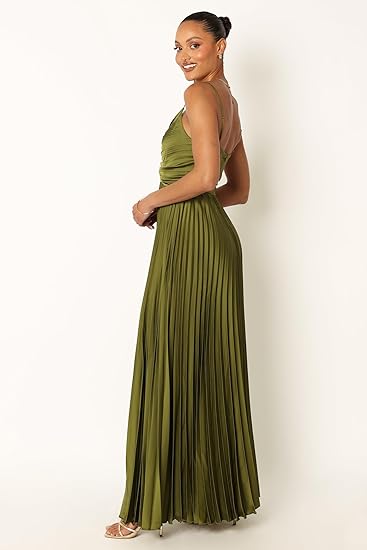 Petal & Pup Women's Naira Pleated Maxi Dress