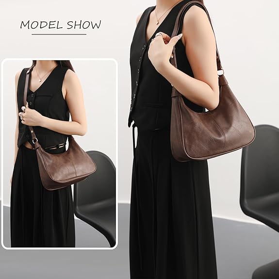 NIUEIMEE ZHOU Shoulder Bag for Women Ultra Soft Foldable V