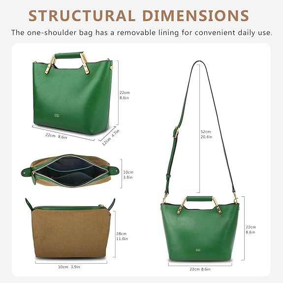 SADI Women's genuine leather crossbody bag -Multiway Shoulder Handbag